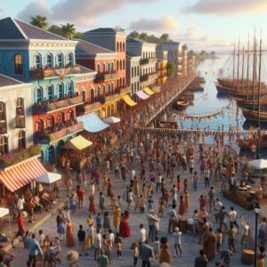 Vibrant Downtown Manteo Celebration