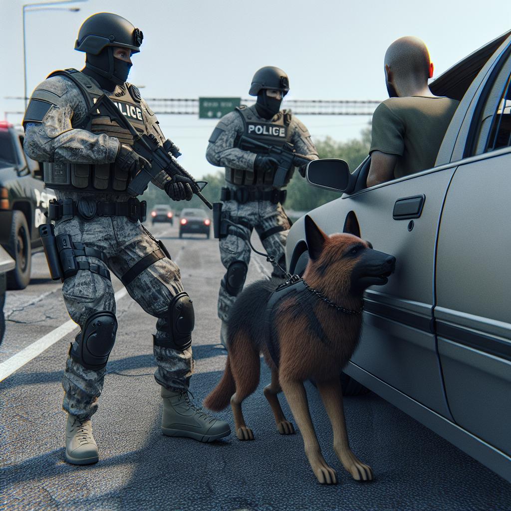 Police K-9 Traffic Stop