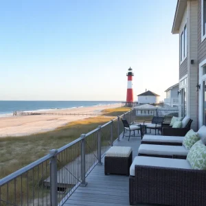 Scenic view of boutique hotels along Manteo waterfront