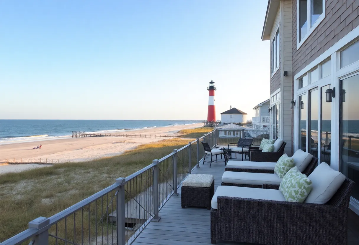 Scenic view of boutique hotels along Manteo waterfront