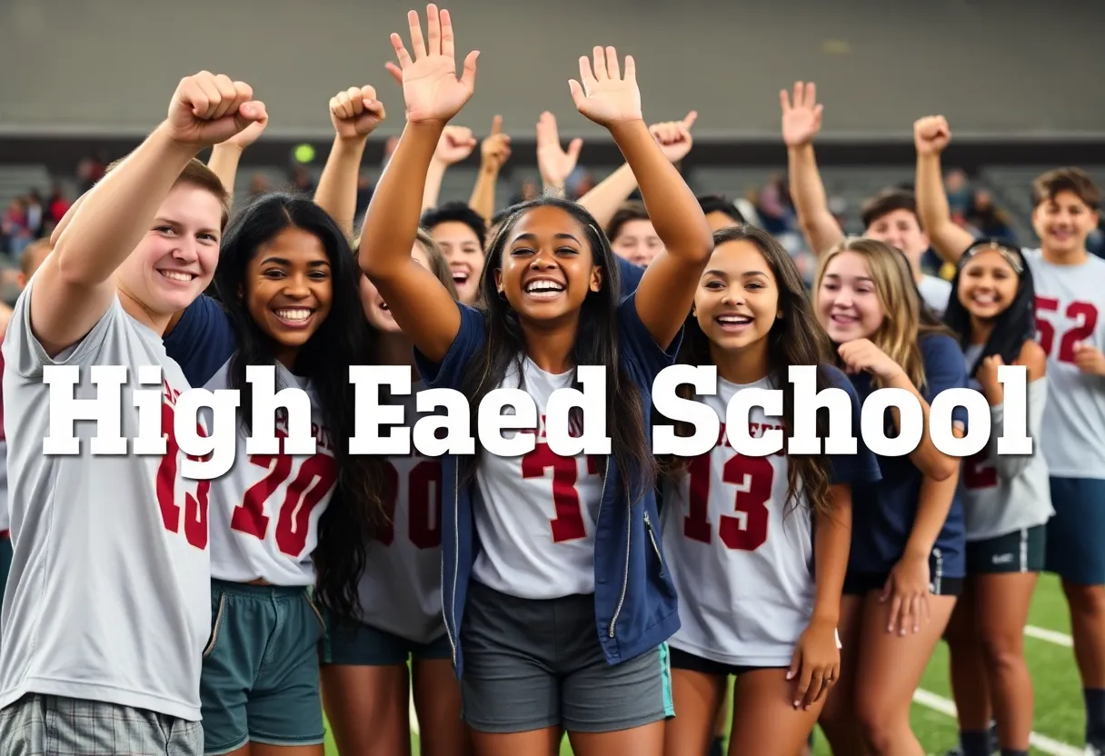 High school athletes in North Carolina celebrating their achievements