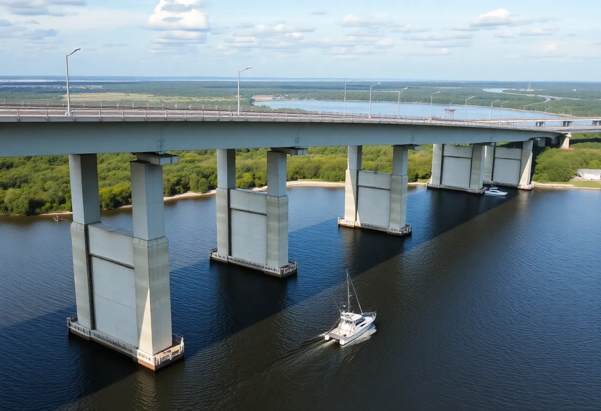 Render of the new Alligator River Bridge in North Carolina