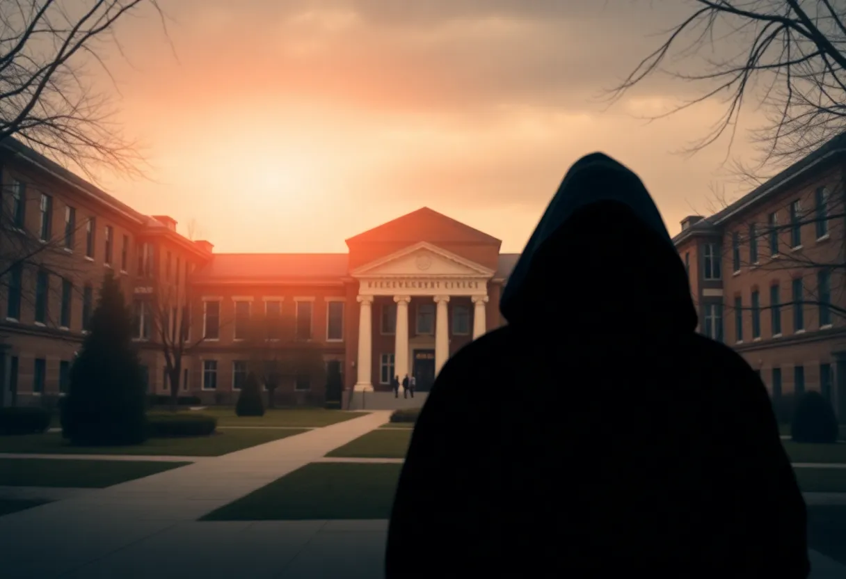 East Carolina University Campus with a serious atmosphere