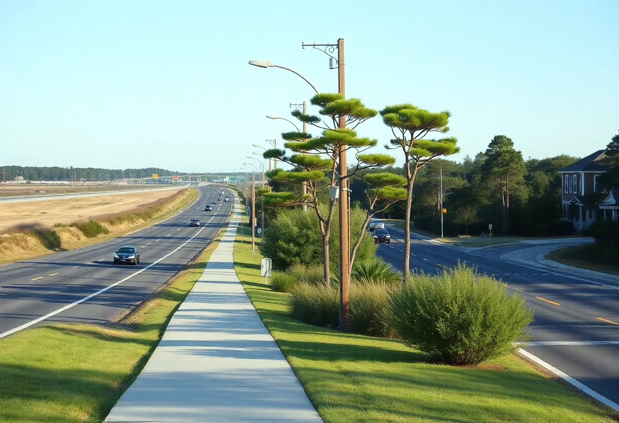 Proposed sidewalk improvements in Kitty Hawk, NC