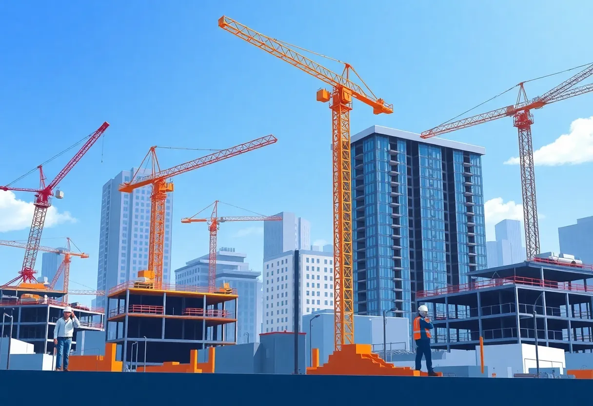 Construction sites in New Jersey showcasing infrastructure development