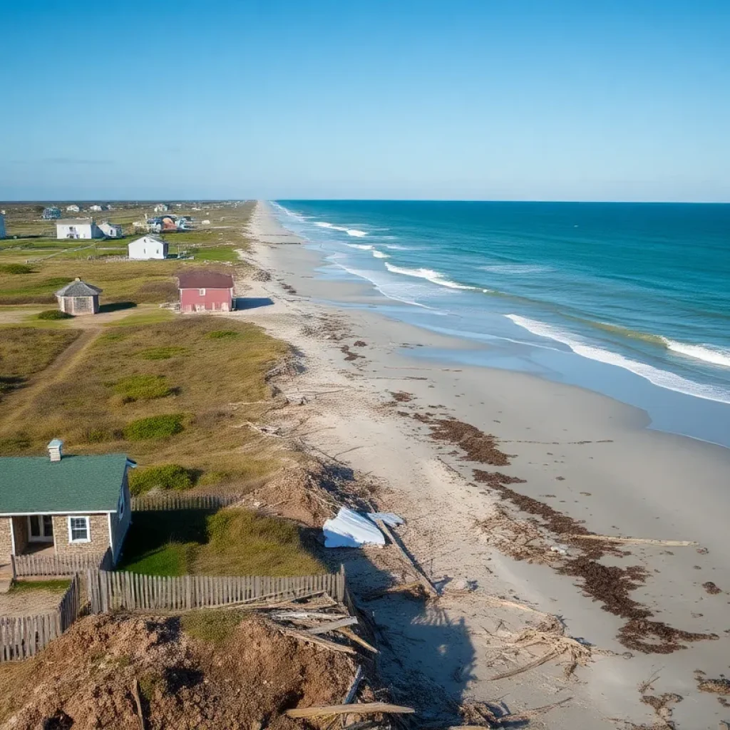 Coastal erosion in Rodanthe, North Carolina