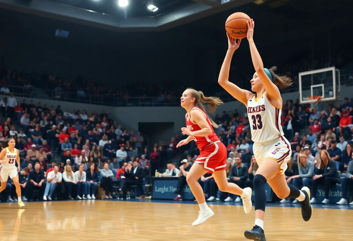 Temple Owls women's basketball teams in action during a game