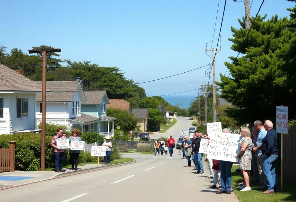 Residents of Wanchese gathered to oppose cluster home development.