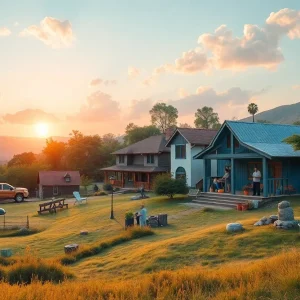 A serene landscape symbolizing community and legacy.