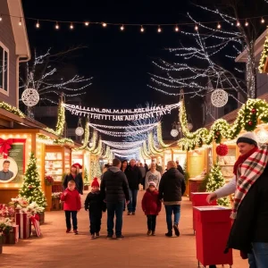 Families enjoying holiday events in the Outer Banks