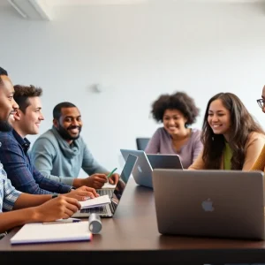 Adults participating in an online education program