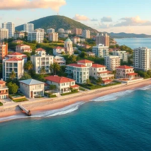Collage of modern urban and beach properties symbolizing investment opportunities.