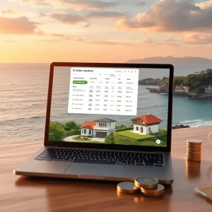 Visual representation of Robert Ventures bond offering with coastal real estate theme.