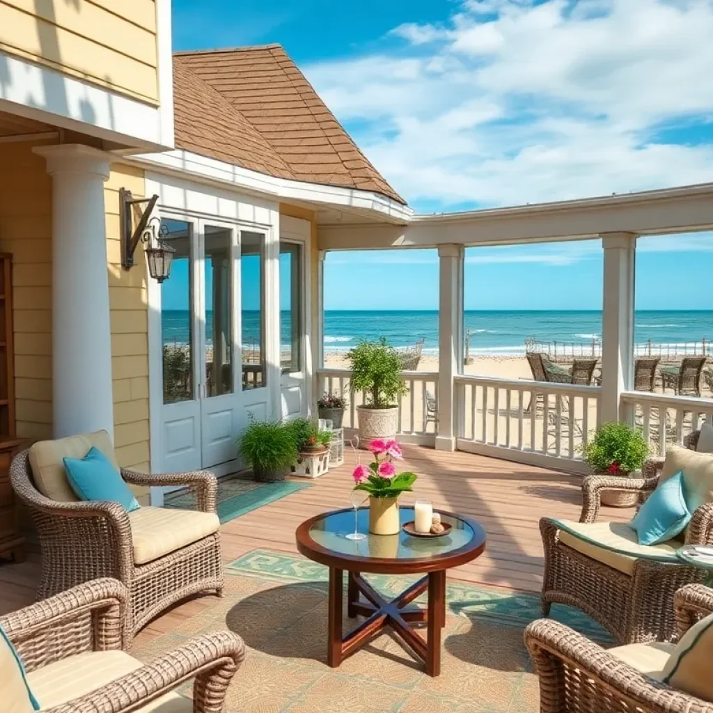 Exterior view of the iconic beachfront inn in Rodanthe, North Carolina
