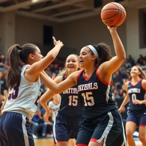 East Carolina University Women's Basketball Team in a game