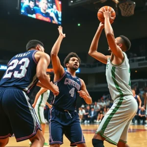 UTSA Men's Basketball Team in a game against East Carolina
