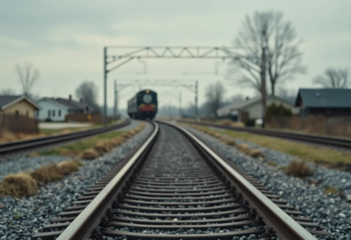 Train tracks in Bristol, Pennsylvania