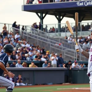 East Carolina Pirates baseball team playing a game