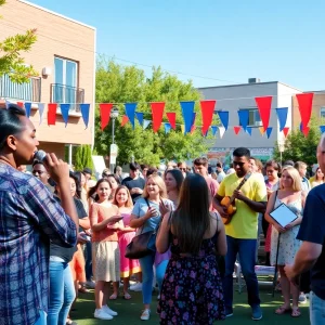 Community members participating in cultural events supported by grants