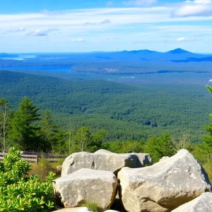 A picturesque landscape of the Outer Banks and Blue Ridge Mountains in North Carolina