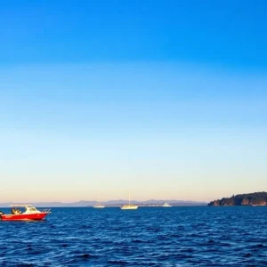 Scenic view of boats on Oregon Inlet