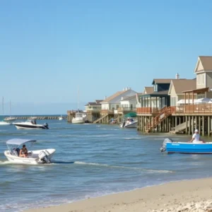 Coastal view of Rodanthe, North Carolina