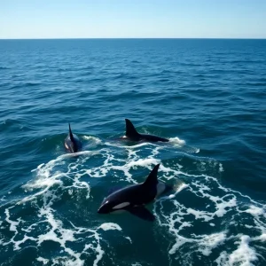 Beautiful view of the Cape Fear coastline with ocean waves