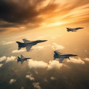 Military jets in action during Israeli airstrikes on Iran