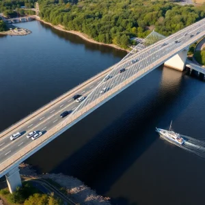 Rendering of the Alligator River Bridge in North Carolina