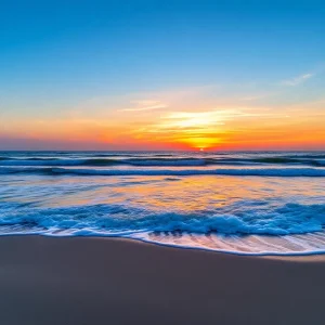 Beautiful North Carolina beach at sunset