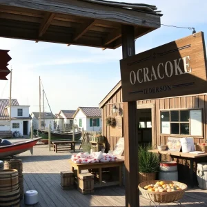 Quaint fishing village on Ocracoke Island showcasing local culture and charm.