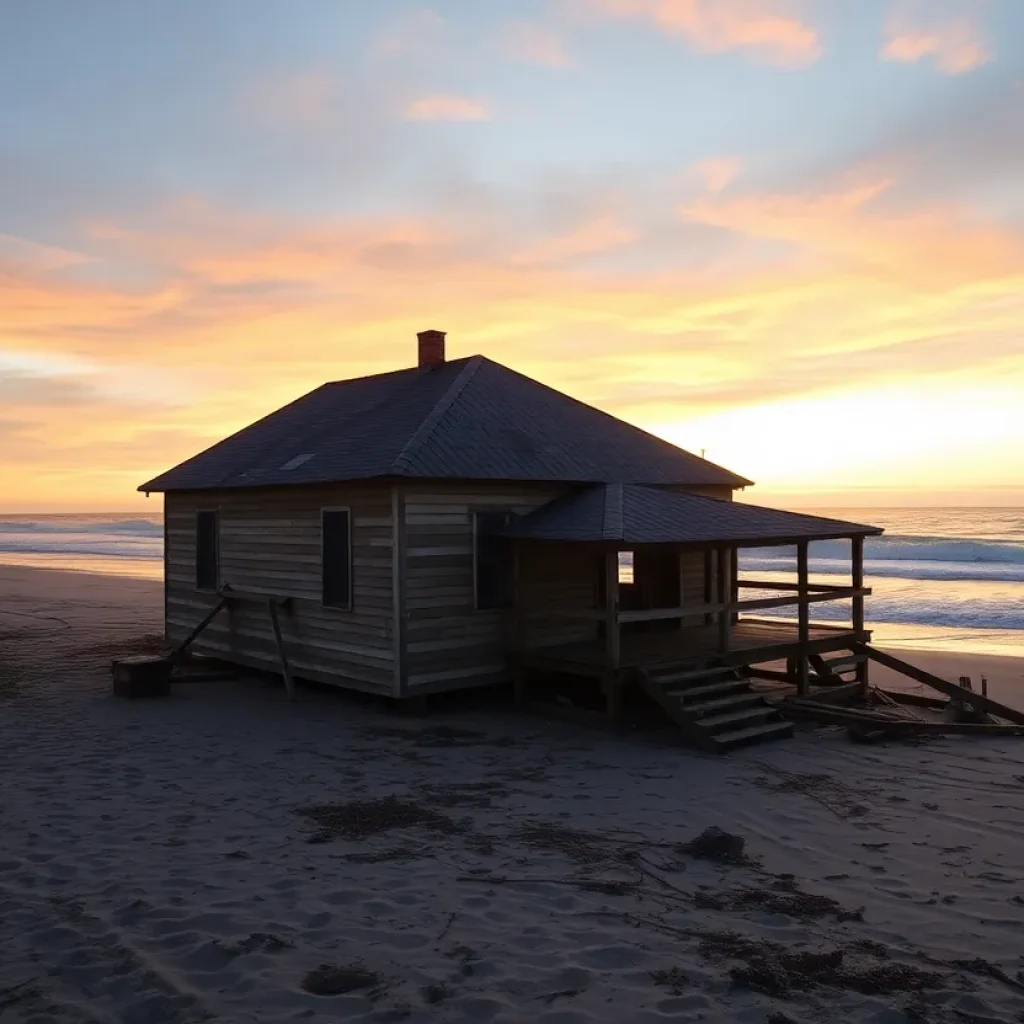 Beach house collapse in Rodanthe, NC