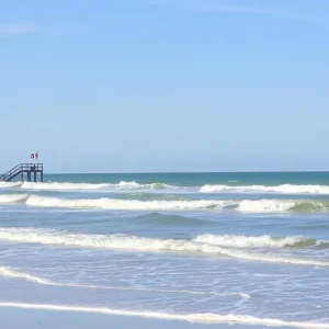 Beach scene in Frisco, NC showing the access point near where the incident occurred.