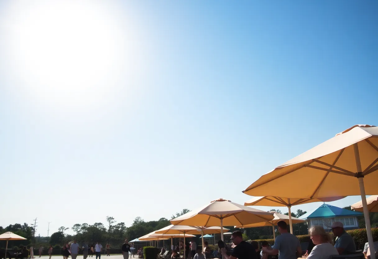 Hampton Roads under extreme heat advisory with sunny landscape.