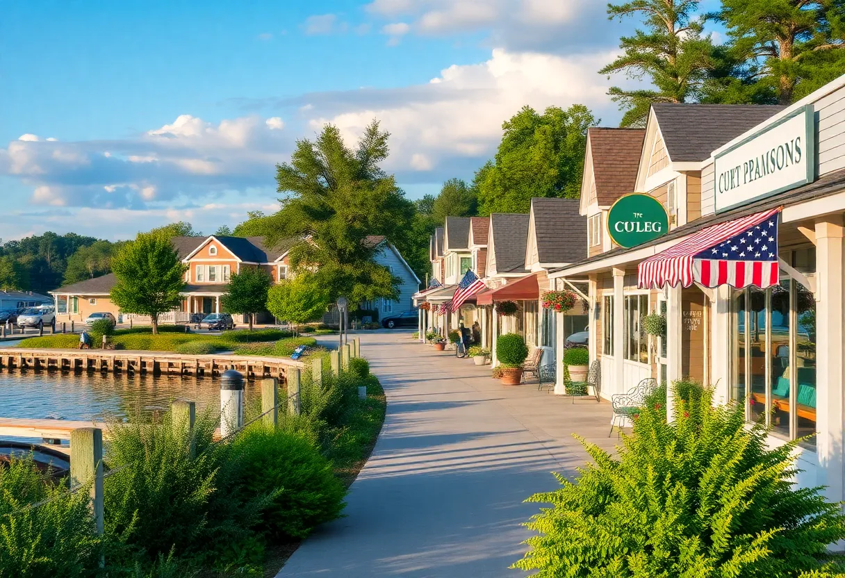 A scenic view of a small town in North Carolina, ideal for retirement.