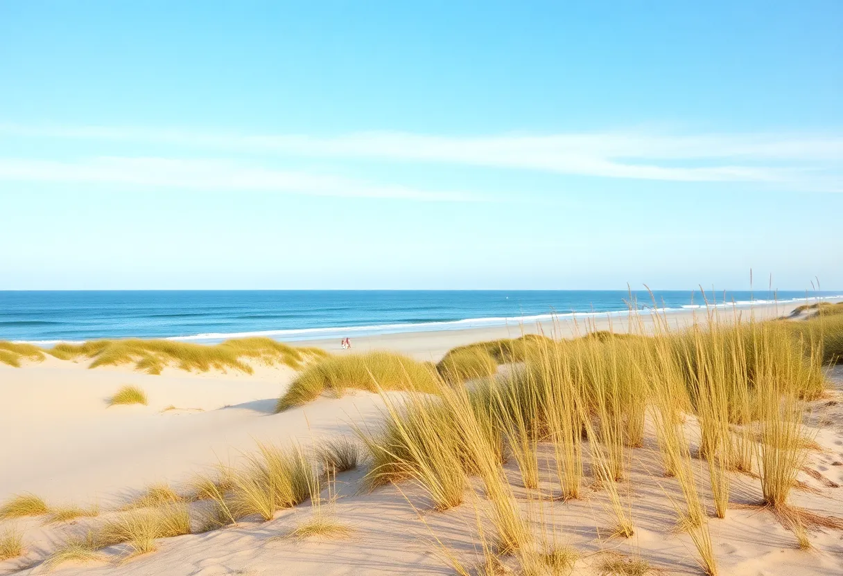 Scenic beach view of the Outer Banks in North Carolina