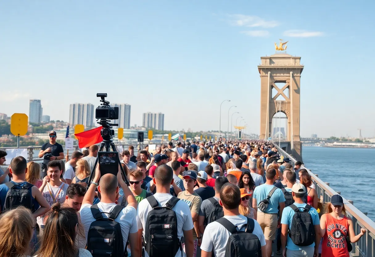 Fans gathering at Socastee Swing Bridge to watch 'Outer Banks' filming