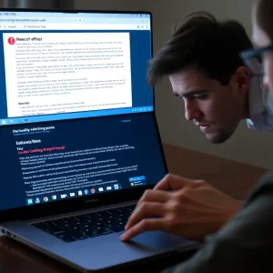 User encountering technical glitches on news website