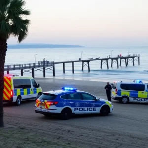 Avalon Fishing Pier with emergency services present