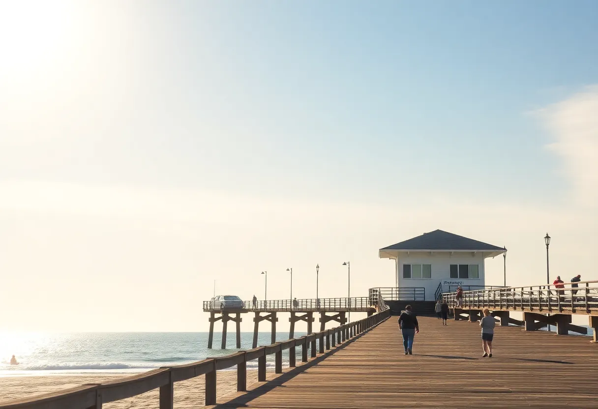 Sunset view of Avalon Fishing Pier, Kill Devil Hills