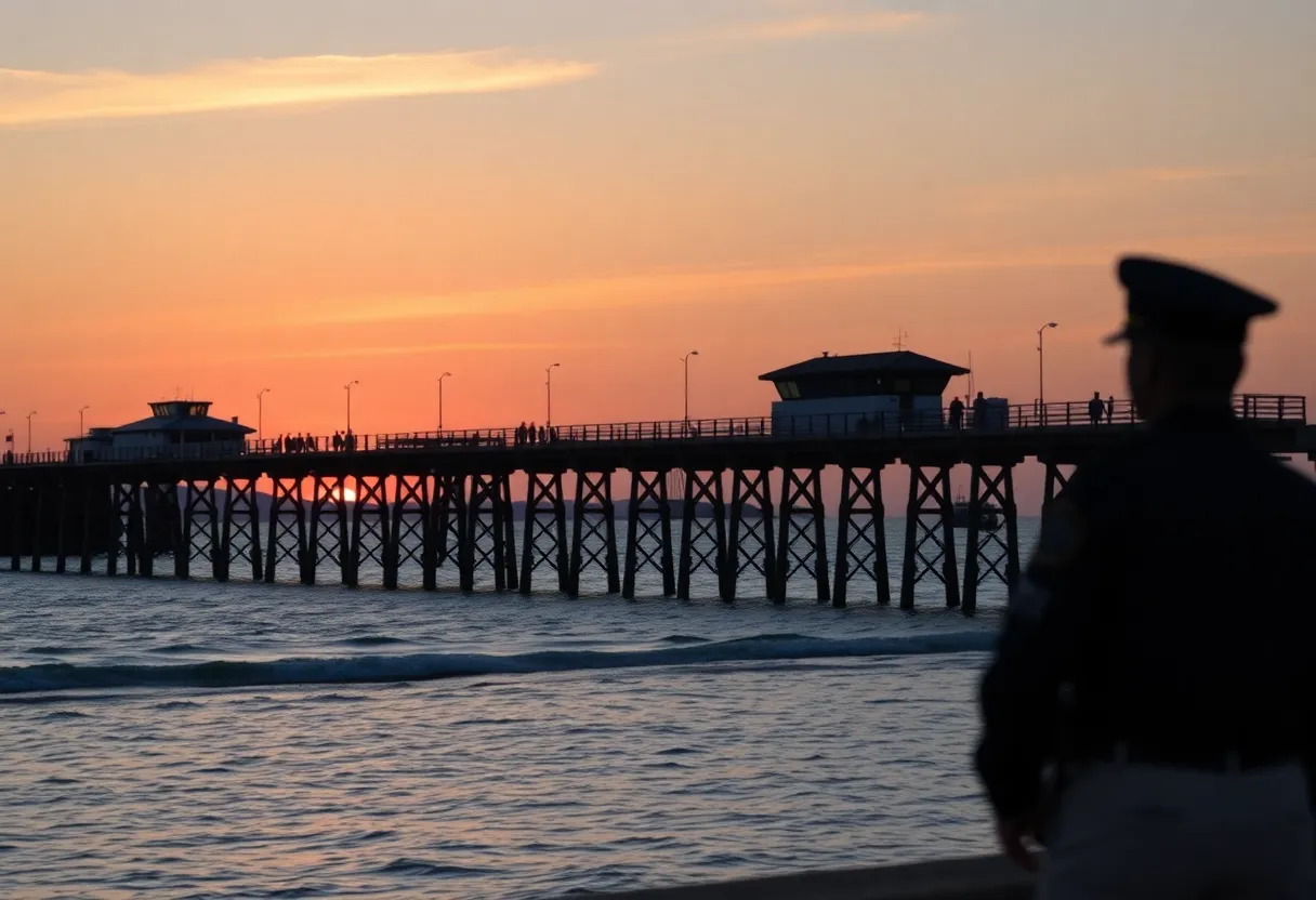 Avalon Fishing Pier with emergency services nearby