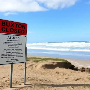 Closed Buxton Beach Access due to petroleum contamination