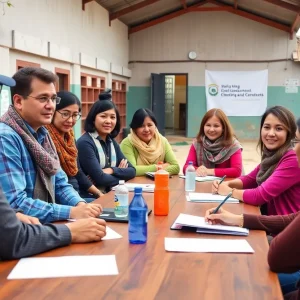 Educators collaborating on rural education initiatives