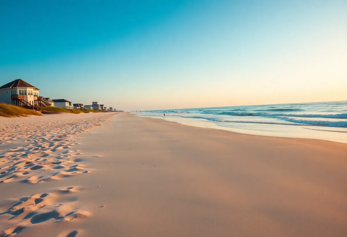 Serene beach view in Duck, North Carolina