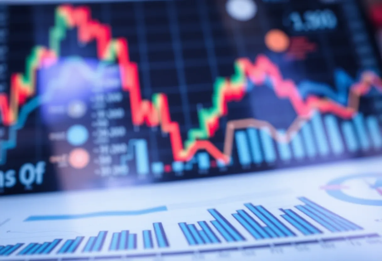 Abstract representation of economic data analysis