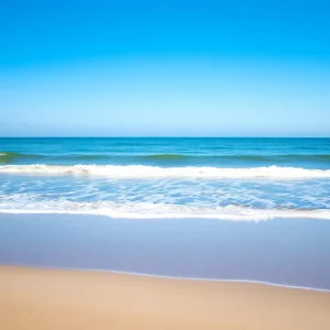 Serene view of Glidden public beach in Nags Head, NC