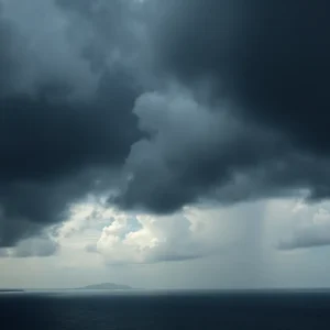 Intense hurricane winds and rain approaching Puerto Rico