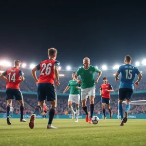 Liberty Flames women’s soccer players in action during a match