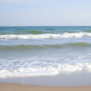 Scenic view of Nags Head beach with gentle waves