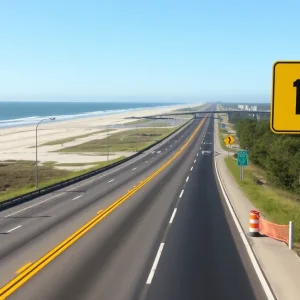 Cleaned N.C. Highway 12 on Hatteras Island after Hurricane Erin